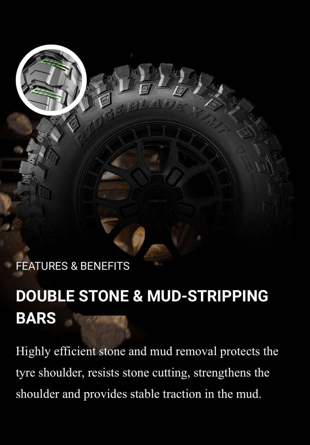 35X12.5R20 TESCHE RIDGE BLADE X/MT 12PR TYRE