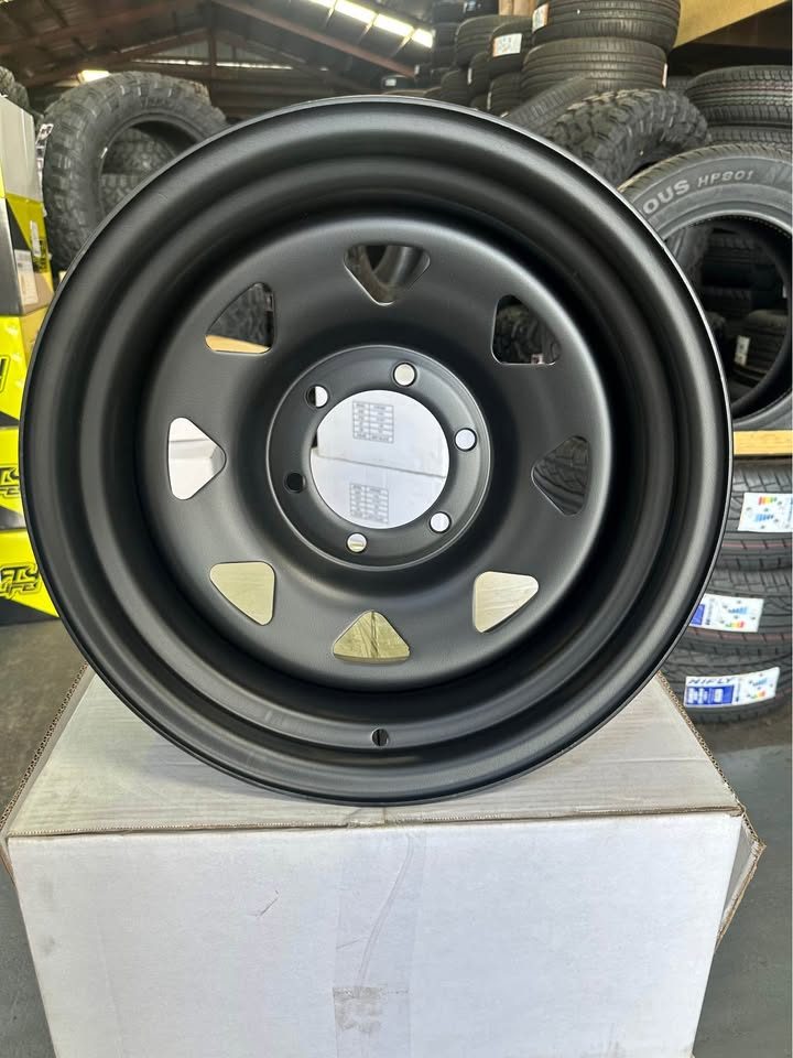 16x8 Steel Rim 6x139.7 Matt Black ET -20