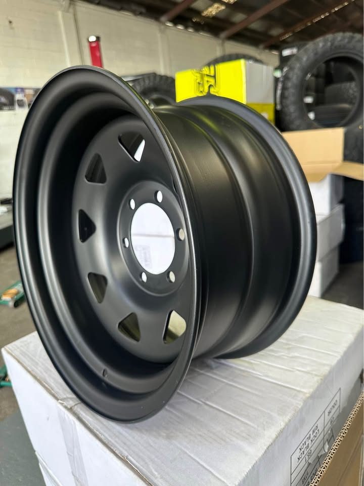 16x8 Steel Rim 6x139.7 Matt Black ET -20
