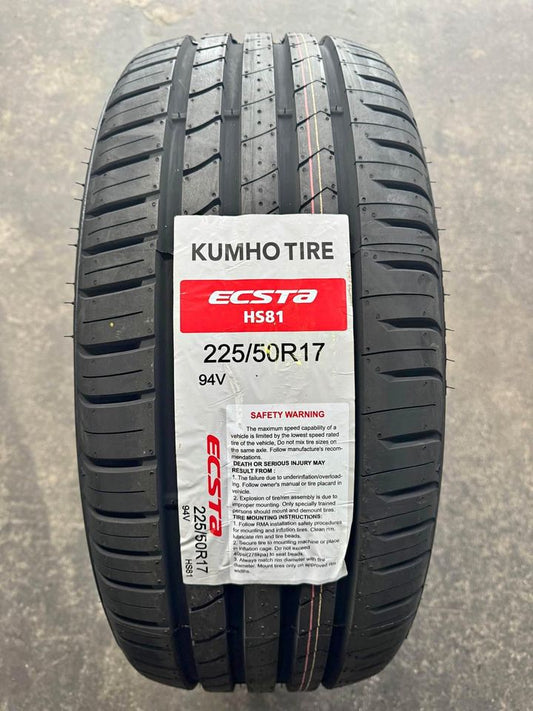 225/50R17 Kumho Ecsta HS81 94V Tyre – Quiet, Fuel-Efficient All-Season Premium Touring Tyre | Lowest Price NZ
