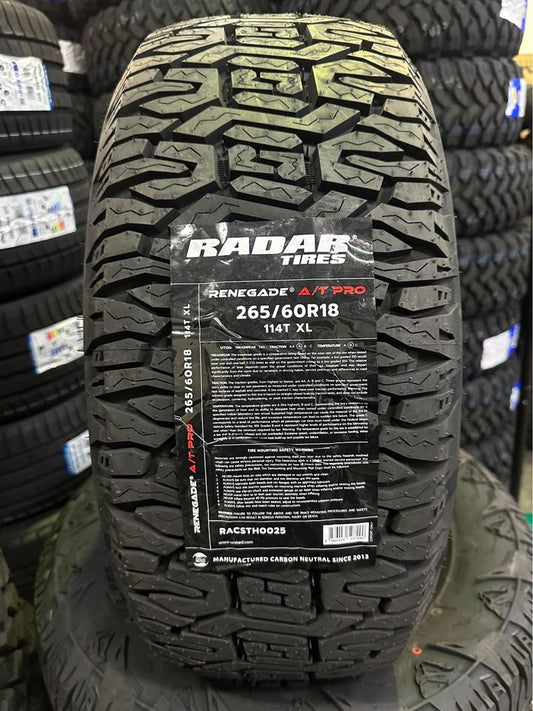 265/60R18 Radar Renegade A/T Pro Tyre