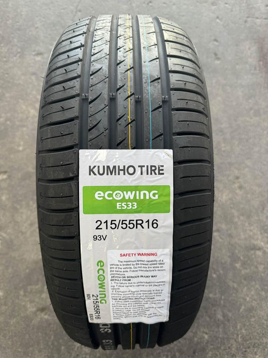 215/55R16 Kumho ES33 Ecowing 93V Tyre – Fuel-Efficient All-Season