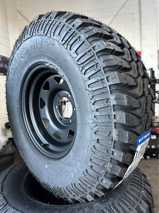 32x11.5R15 Mud Tyres & 15x8 Steel Rims Combo Deal- Price Includes shipping to Mainfreight depot