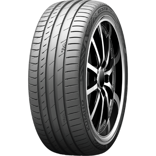 Car tire with a black rim on a transparent background