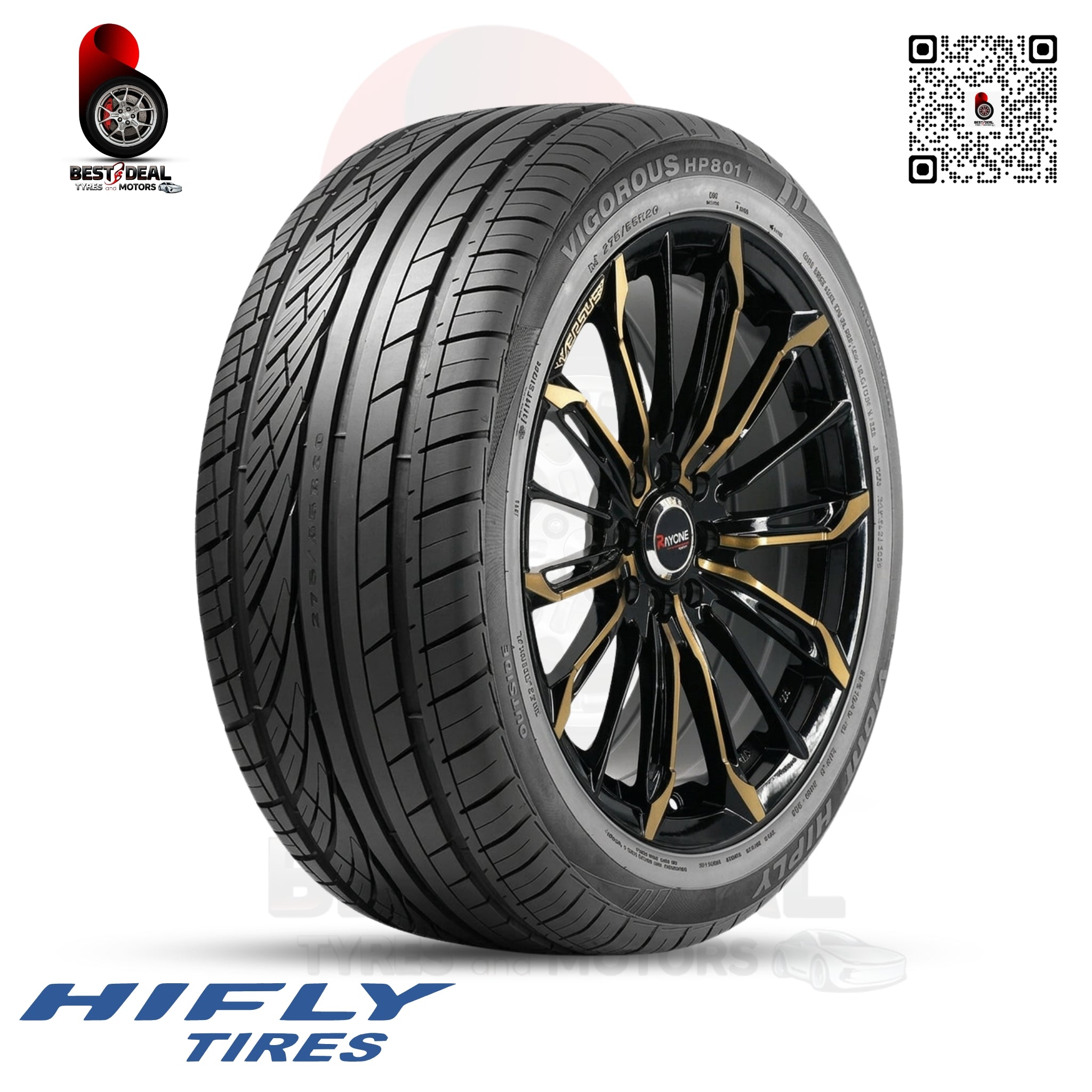 【VIGOROUS HP801 255/50R20】夏タイヤ【WREST 20インチ 8J5HPCD114.3+45】22年製 バリ溝 ブラポリ ムラーノ等　(MTE781)クレジットカード QRコード決済可能 255/50R20 Hifly HP801 Vigorous 109V Tyre – BestDealTyres