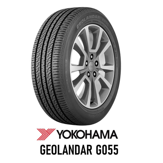 Yokohama Geolandar G055 tire on a white background