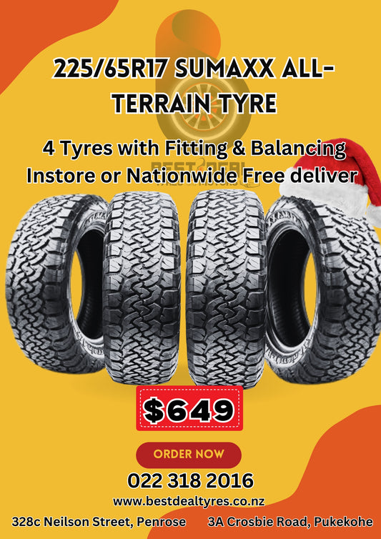 225/65R17 Sumaxx All-Terrain  4 Tyres Includes Fitting & Balancing