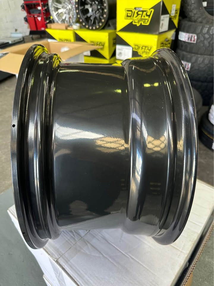 17X10 Imitation Bead lock Steel Rim 6x139.7 Gloss Black ET -44