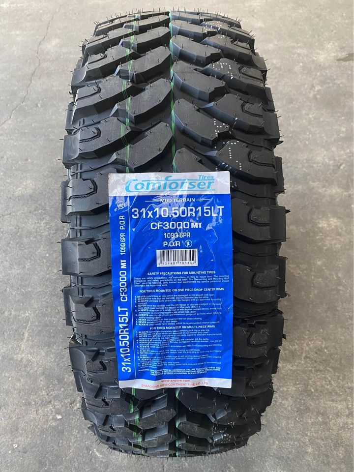 31X10.5R15 Comforser Brand New Mud Tyre