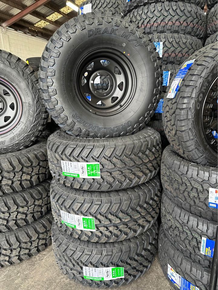 33x12.5R15 Mud Tyres & 15x8 Steel Wheels Combo Deal