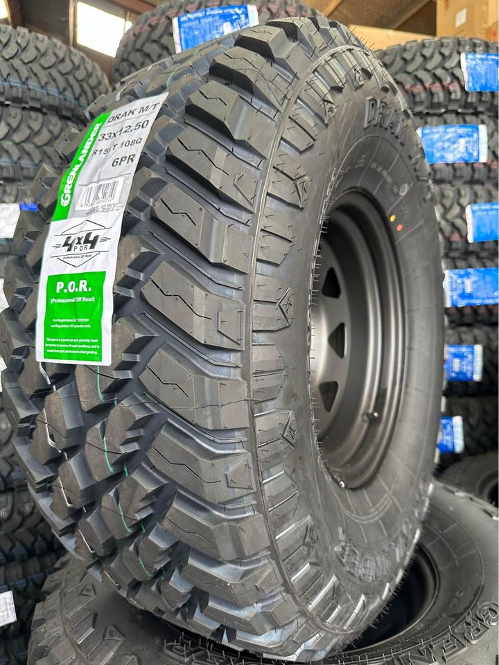 33x12.5R15 Mud Tyres & 15x8 Steel Wheels Combo Deal