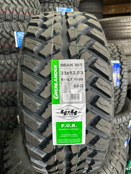 33x12.5R15 Mud Tyres & 15x8 Steel Wheels Combo Deal