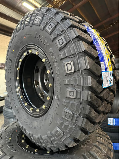 33x12.5R15 Sumaxx Mud Tyres & 15x10 Imitation Beadlock Steel Rims Combo Deal- Price Includes shipping to Mainfreight depot