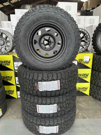 285/70R17 ULTRA FORCE TERRA TAMER R/T TYRE & 17X8 STEEL RIMS COMBO DEAL