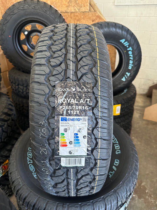 265/70R16 Royalblack- 4 tyres fit, bal & Alignment
