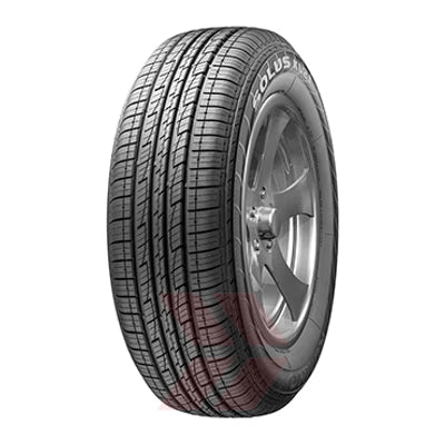 Car tire with visible branding on a white background